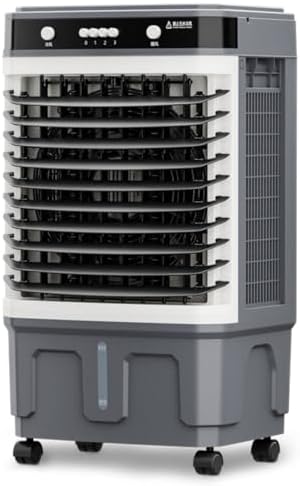 GENERIC Ventilateur De Refroidisseur D'évaporation Portable Avec 3 Vitesses, Minuterie 12H, Oscillation à 120 ° Et Grand Réservoir D'eau.Refroidisseur De Marais Calme Pour Grande Pièce, Garage, Patio.Alternat