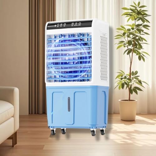 GENERIC Réservoir De Refroidisseur D'air évaporatif Sans Fenêtre 40L, AC Portable Avec Télécommande, Ventilateur Oscillant à 120 °, Refroidissement De Qualité Industrielle à Faible Bruit Pour L'utilisation à