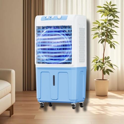 GENERIC Réservoir De Refroidisseur D'air évaporatif Sans Fenêtre 40L, AC Portable Avec Télécommande, Ventilateur Oscillant à 120 °, Refroidissement De Qualité Industrielle à Faible Bruit Pour L'utilisation à