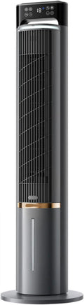 GENERIC Refroidisseur D'air évaporatif De Refroidissement Portable Ventilateur De Refroidissement Refroidisseur Avec 4 Packs De Glace Et Télécommande Silencieux Lame Tour Ventilateur Souffler L'air Froid 70°