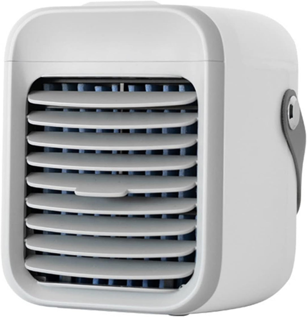 DieffematicKTY Climatiseur Mobile Air Conditioning Small Table Top Air Cooler Charging Table Top Cooling Humidification Night Light Air Conditioning (Color : White)