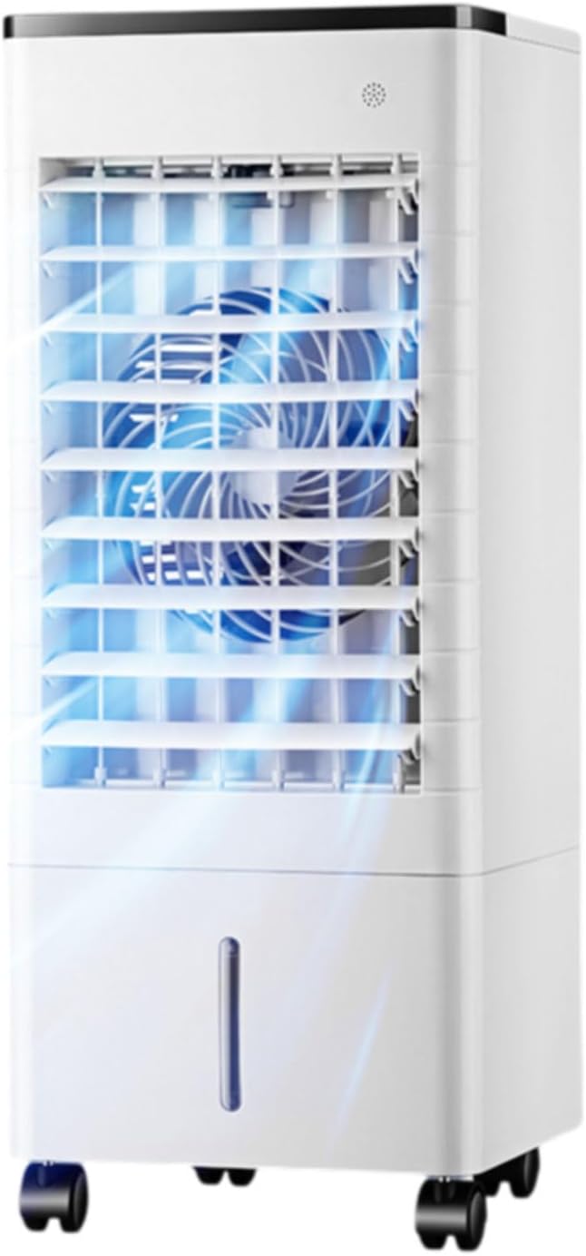  Climatiseur Portable Silencieux Avec Télécommande, Minuterie 15 H Pour Arrêt Automatique Intelligent, 3 Vitesses, Réservoir De 9 L Pour 20 H De Refroidissement, Ventilateur Intégré, Sans Tuy