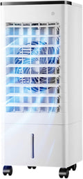  Climatiseur Portable Silencieux Avec Télécommande, Minuterie 15 H Pour Arrêt Automatique Intelligent, 3 Vitesses, Réservoir De 9 L Pour 20 H De Refroidissement, Ventilateur Intégré, Sans Tuy