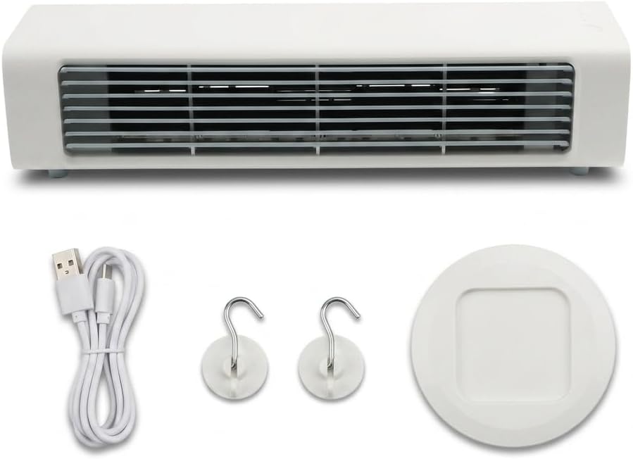 Climatiseur Mural Portable Sans Fil Avec Télécommande Pour Cuisine, Chambre à Coucher, Bureau, Sans Perçage (prise Blanche)