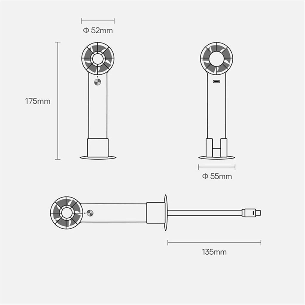  DieffematicKTY Climatiseur Mobile Handheld Turbo Fan Adjustable Portable Air Conditioner Fan (Color : White)