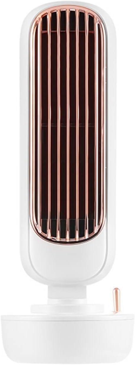  DieffematicKTY Climatiseur Mobile Mini Vertical Fan Spray Humidifier Small Fan Air Conditioner (Color : White)