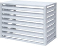  Housse De Protection Pour Climatiseur Extérieur – Séparateur D'espace à Persiennes En Aluminium Blanc – Résistant Aux Intempéries, élégant, Parfait Pour Les Terrasses Et Les Jardins