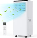  Climatiseur Portable 12000 BTU, Ventilateur De Déshumidification De Chaleur Froide, économiseur D'énergie Pour Bureau De Chambre à Coucher, Télécommande, Mode Sommeil, Fonctionnement Silencieux Avec K