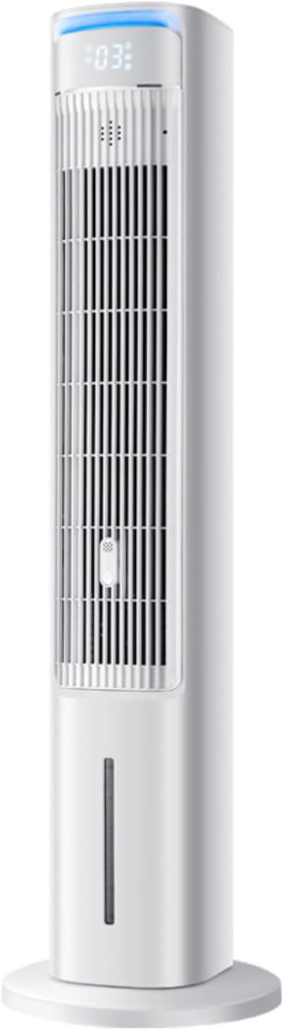GENERIC Climatiseur De Tour Calme Avec Refroidissement Par évaporation, 3 Niveaux De Vitesse, Minuterie De 12 Heures Et Fonction D'arôme. Climatisation Portable, Pas De Fenêtres Nécessaires, Batteries De Refr
