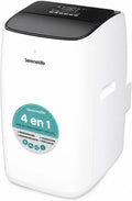  SereneLife Climatiseur Portable 12 000 BTU – Clim Mobile 4 En 1 Silencieuse Avec WiFi, Refroidissement Rapide, Chauffage, Déshumidificateur, Inverter Et Double Tuyau, Kit Fenêtre, Contrôle APP