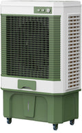  Refroidisseur D'air Par Évaporation Industriel, Climatiseurs Sans Fenêtre Avec Grand Réservoir D'eau Et 4 Blocs De Glace, Refroidisseur De Marais Portable Pour Garage Et Terrasse