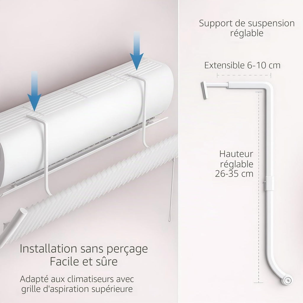  Déflecteur Climatiseur Universel,Déflecteur Réglable Pour Climatiseur Métal Pare Brise Air Conditionné Anti Direct Blowing Déflecteur Bouclier De Climatiseur Froid Pour La Maison