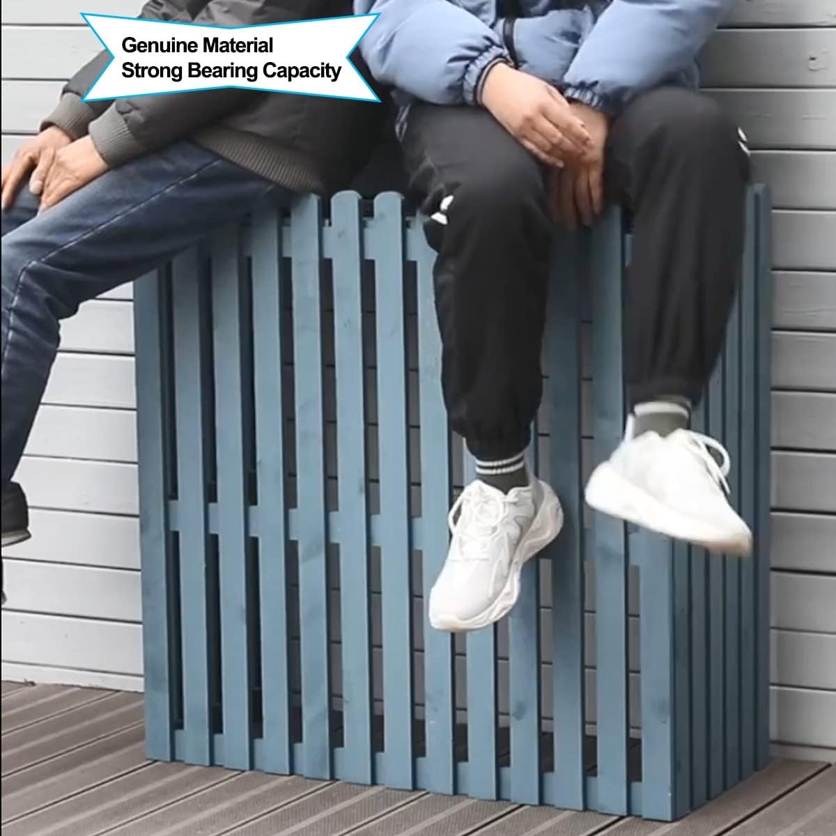  Housse De Climatiseur Résistante Aux Intempéries – Support Décoratif En Bois Massif Et étagère De Rangement Pour Unités Extérieures – 9 Couleurs Disponibles – Protection De L'unité De Condensation