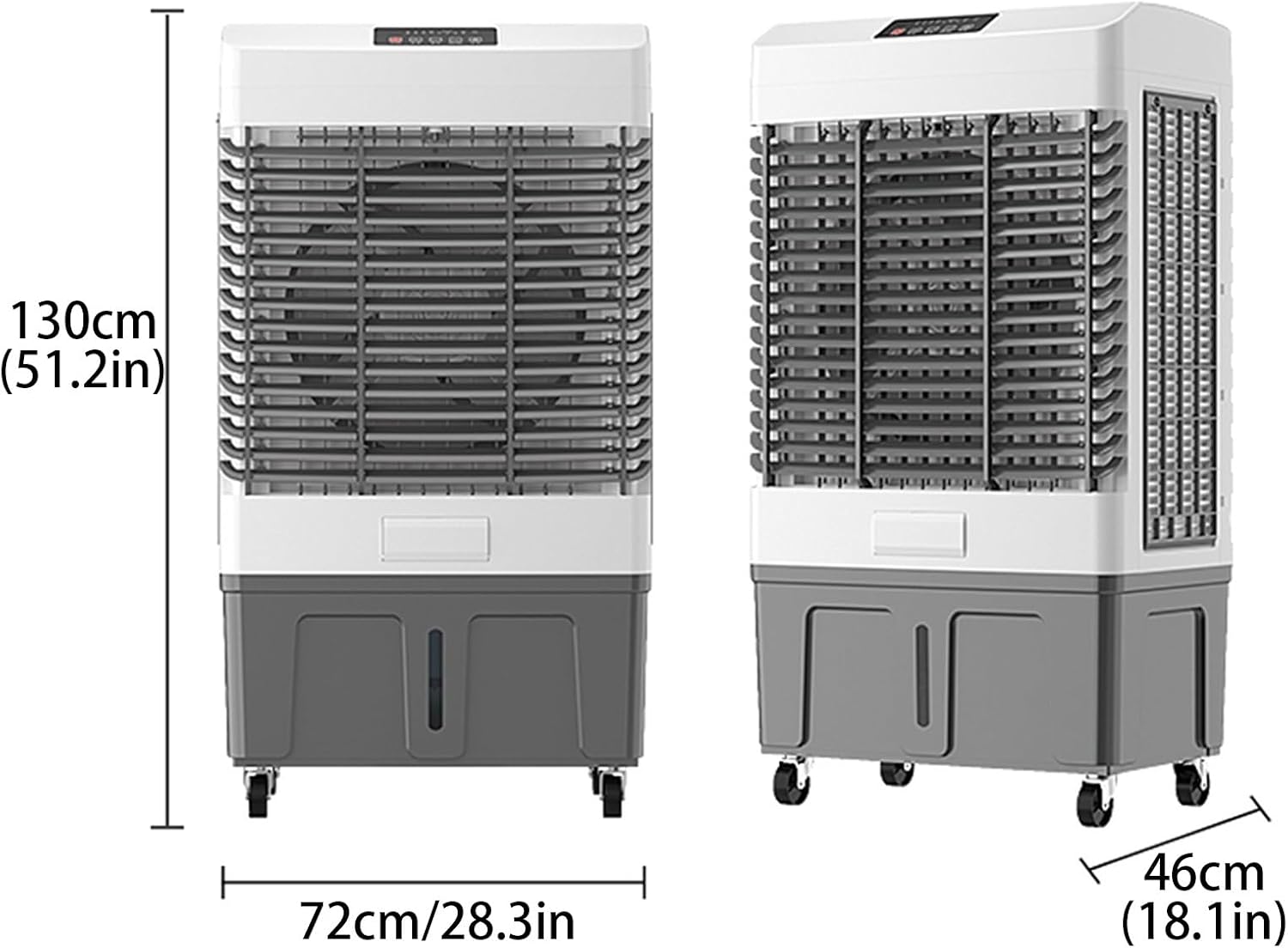 Climatiseur Portable À Double Réservoir, Climatiseur Portable Avec Minuterie Et 4 Blocs De Glace, Refroidisseur Par Évaporation À 3 Vitesses Pour Salle De Réception De Bureau