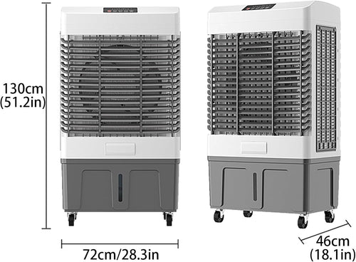  Climatiseur Portable À Double Réservoir, Climatiseur Portable Avec Minuterie Et 4 Blocs De Glace, Refroidisseur Par Évaporation À 3 Vitesses Pour Salle De Réception De Bureau
