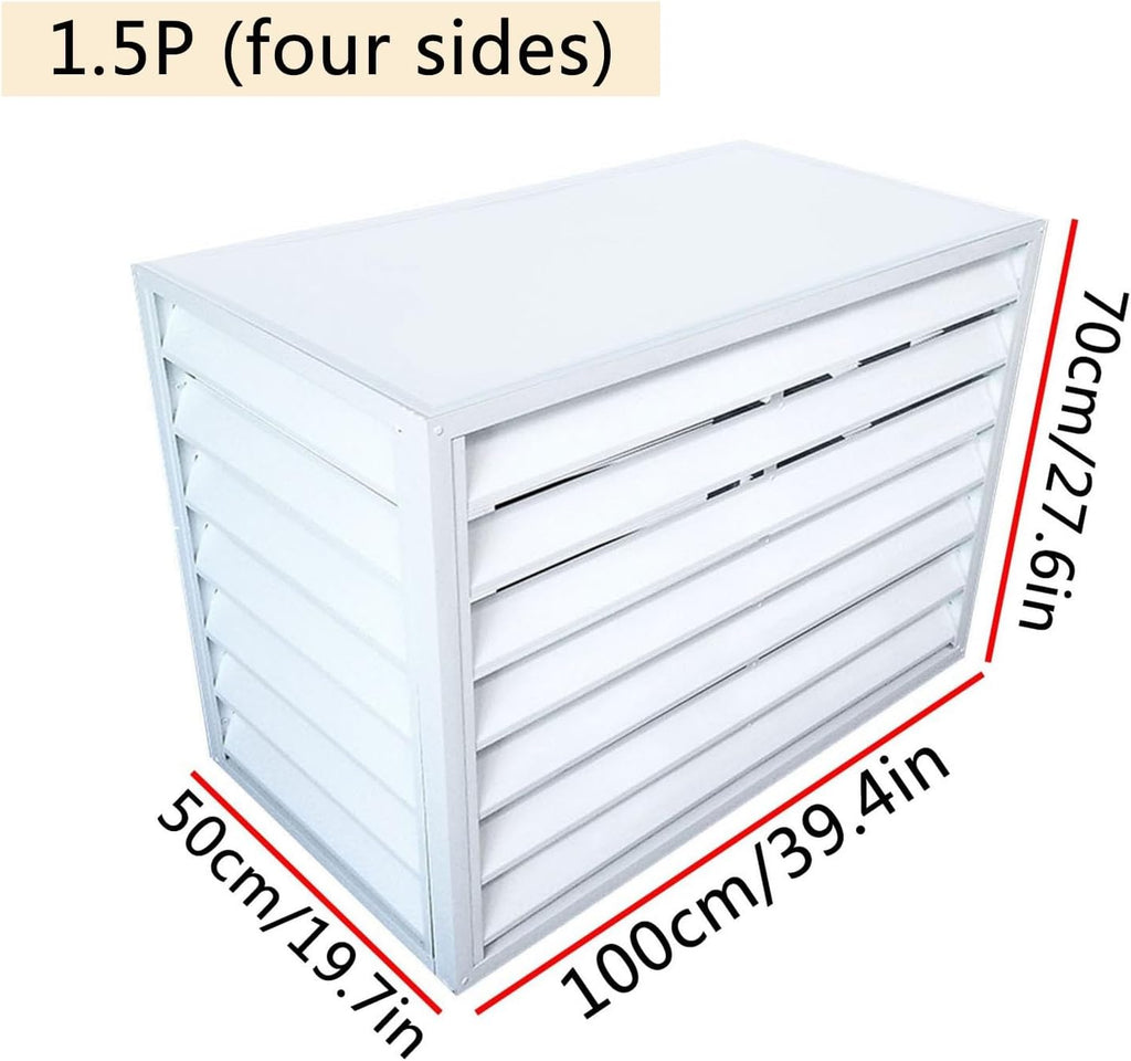  Support De Protection De Climatiseur, Housse De Climatiseur Et De Pompe à Chaleur En Aluminium, Housse De Climatiseur Mini-Split Pour Unités Extérieures, Réduction Du Bruit, Support De Clima