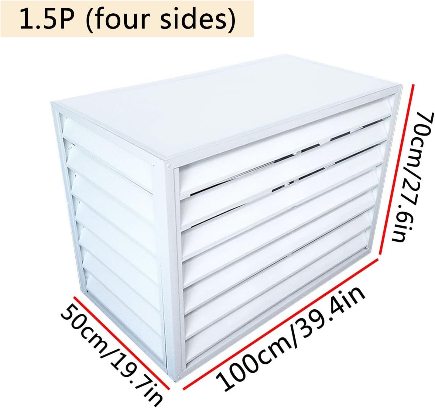  Support De Protection De Climatiseur, Housse De Climatiseur Et De Pompe à Chaleur En Aluminium, Housse De Climatiseur Mini-Split Pour Unités Extérieures, Réduction Du Bruit, Support De Clima