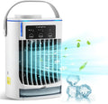  Chillwell Climatiseur Portable 2.0, Humidificateur De Refroidisseur D'air Par évaporation Rechargeable, Refroidissement De L'air De Bureau Personnel, 3 Vitesses For Le Bureau, La Maison, La Chambre, L