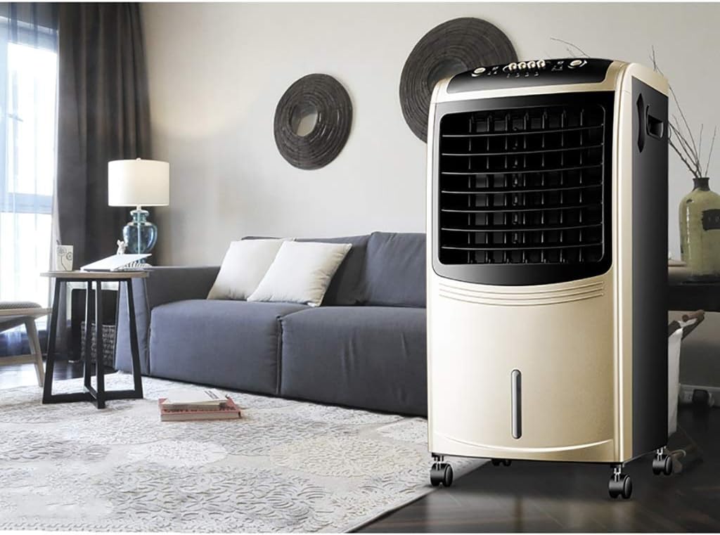  Ventilateur De Climatiseur Portable VENTILATEUR D'AIR FROID Refroidisseurs D'air Espacés Refroidis à L'eau Sur Pied Ventilateur De Tour De Contrôle Par évaporation à 3 Vitesses Étage Personnel Salon