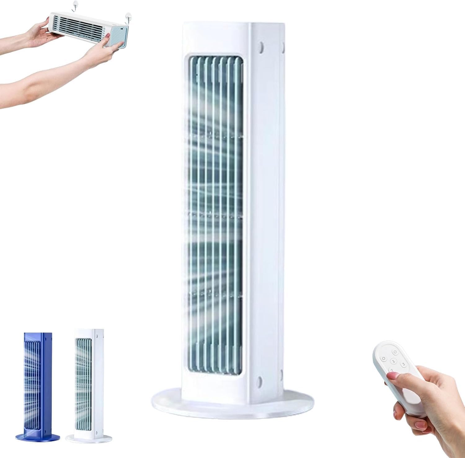 GENERIC 2025 Refroidisseur D'air Breezmax, 4000mAh Portable Breezamax Air Climatiner Avec Télécommande, 360 ° Cycle Breeze Max Ventilateur De Climatisation High Wind Refroidissement White