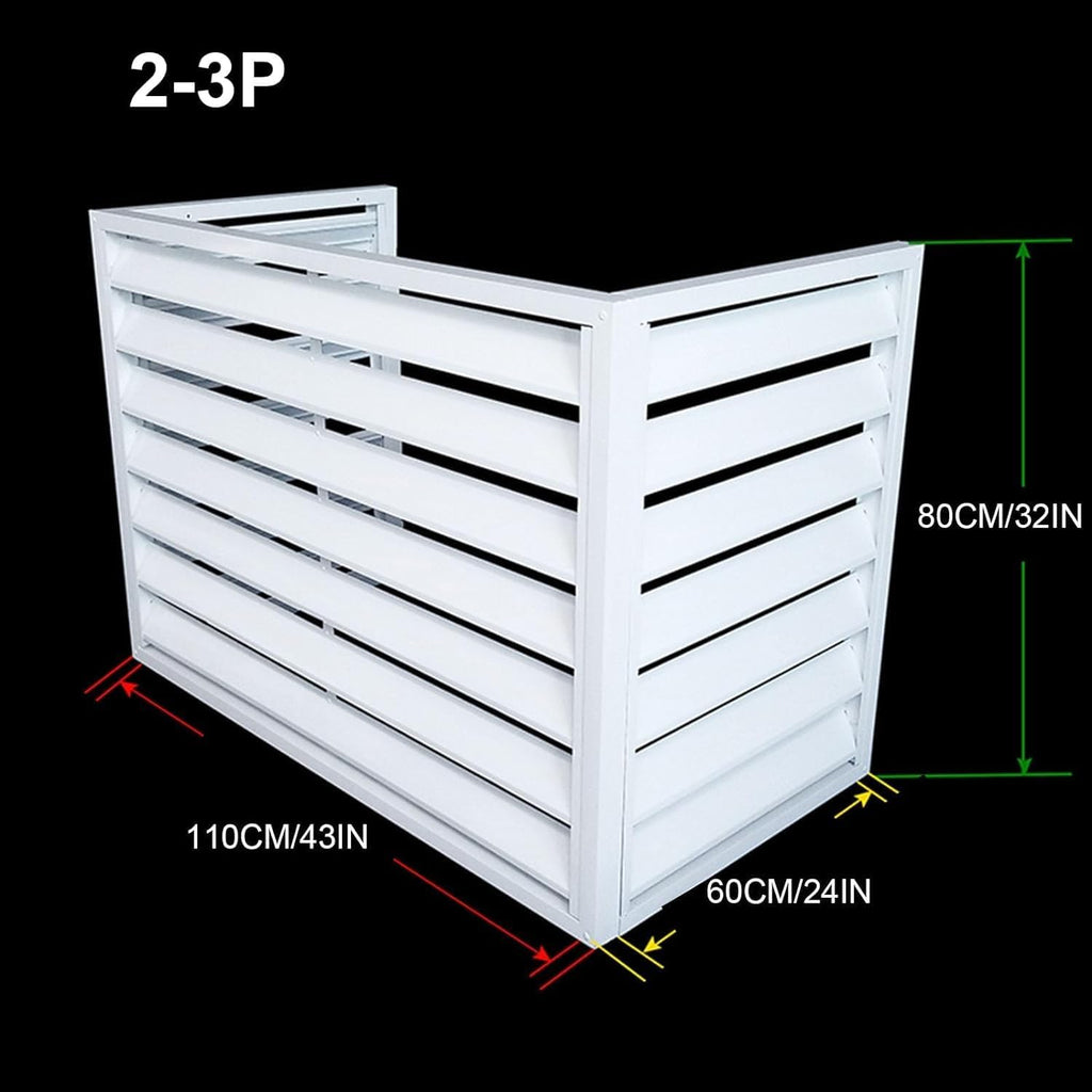 GENERIC Housse En Aluminium Pour Climatiseur Extérieur Et Protection De Pompe à Chaleur, Protection Contre Les Intempéries, Support Pour Plantes, Réduction Du Bruit Pour Unités AC