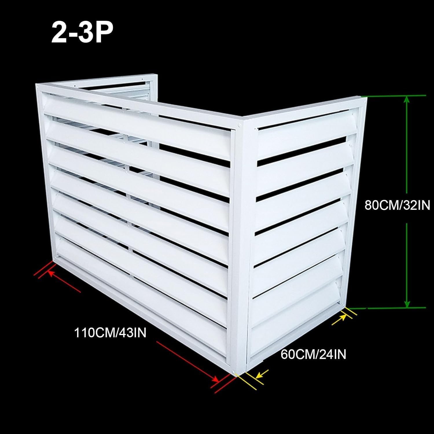 GENERIC Housse En Aluminium Pour Climatiseur Extérieur Et Protection De Pompe à Chaleur, Protection Contre Les Intempéries, Support Pour Plantes, Réduction Du Bruit Pour Unités AC