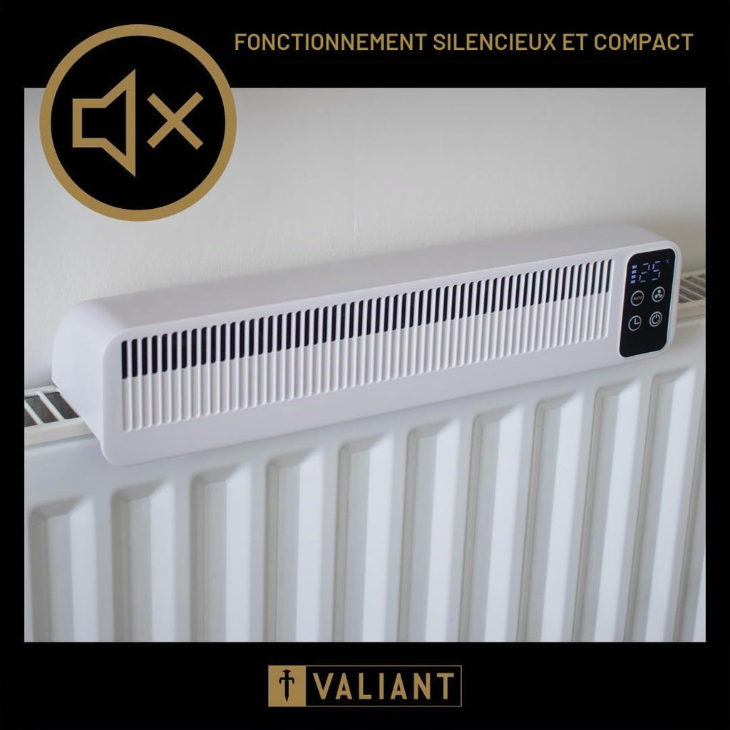  Valiant Ventilateur De Radiateur Triple Ventilateur Booster De Chaleur, Silencieux, Rechargeable, Ajustement Magnétique