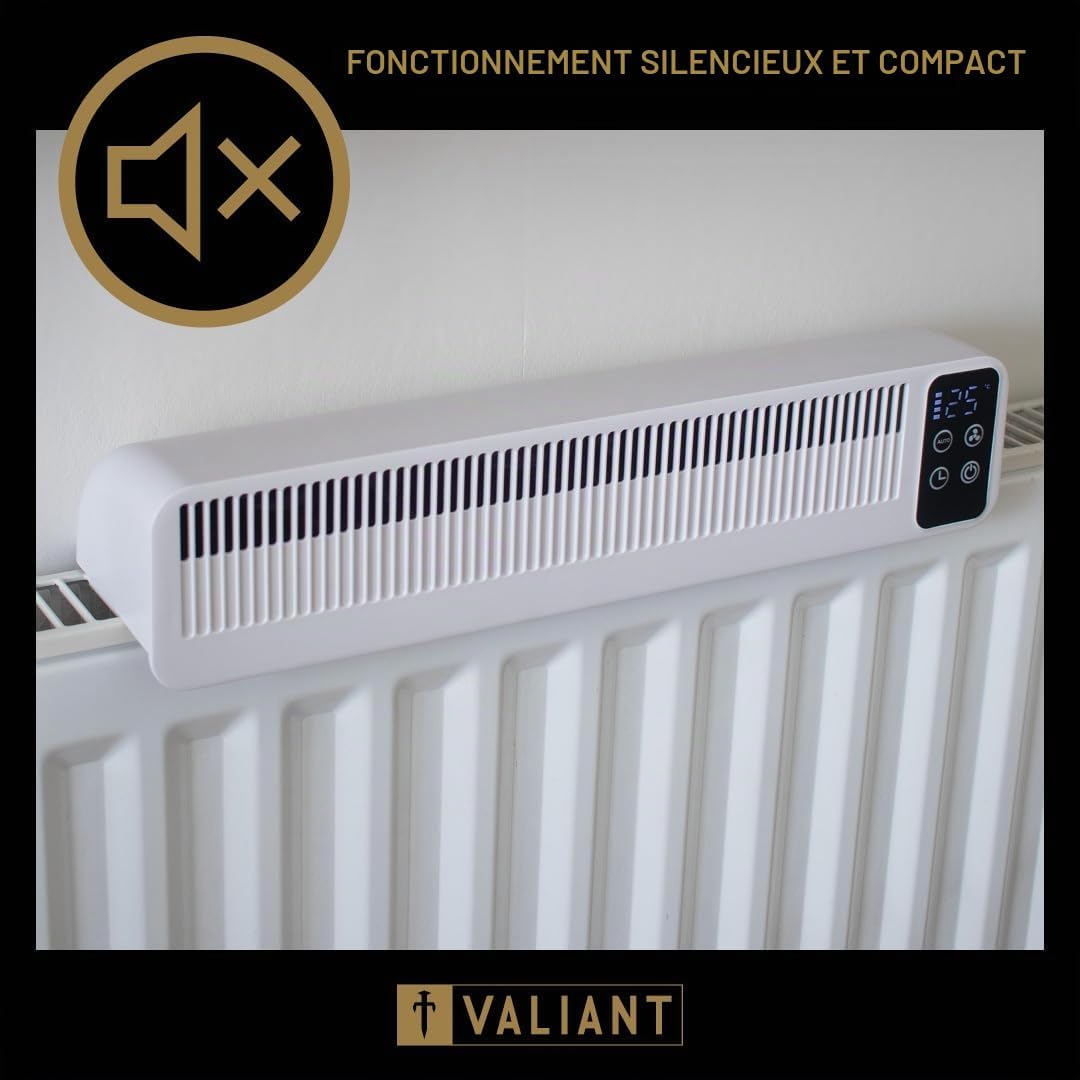  Valiant Ventilateur De Radiateur Triple Ventilateur Booster De Chaleur, Silencieux, Rechargeable, Ajustement Magnétique