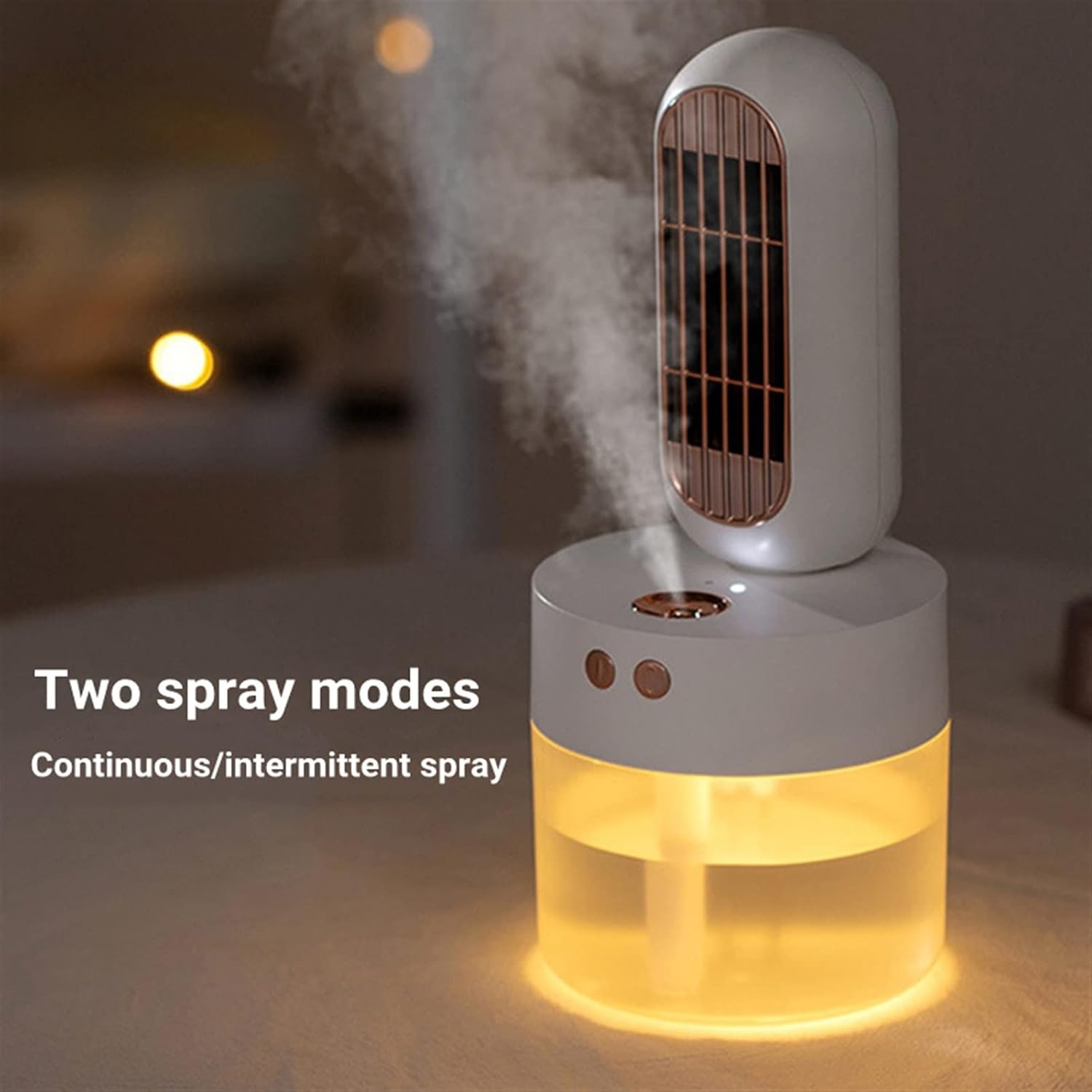  DieffematicKTY Climatiseur Mobile Portable Rechargeable Water Cooling Fan With Air Humidifier Surface Mist Air Conditioning Fan (Color : White)
