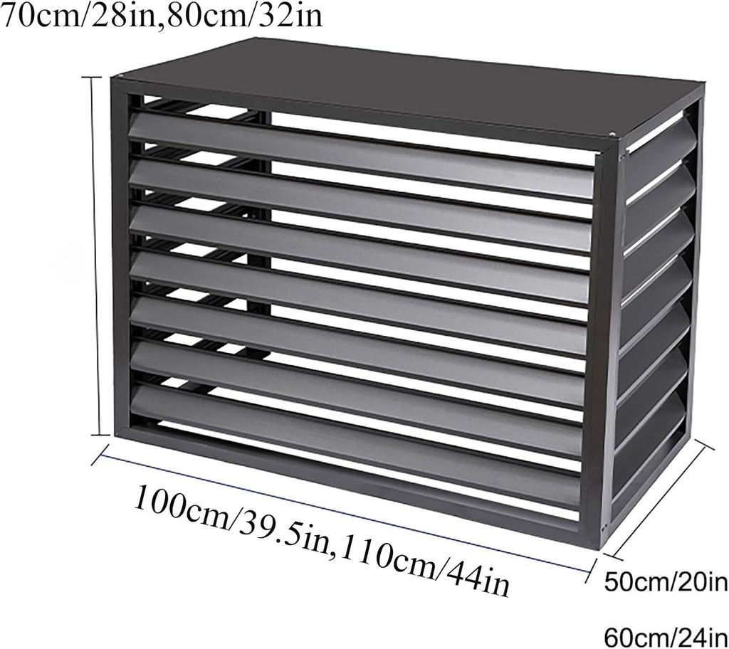 GENERIC Housse De Protection En Aluminium Pour Climatiseur Extérieur Et Pompe à Chaleur Pour Radiateur à Condensateur, Unité CA Divisée, Résistante Aux Intempéries, Protection Durable Et élégante