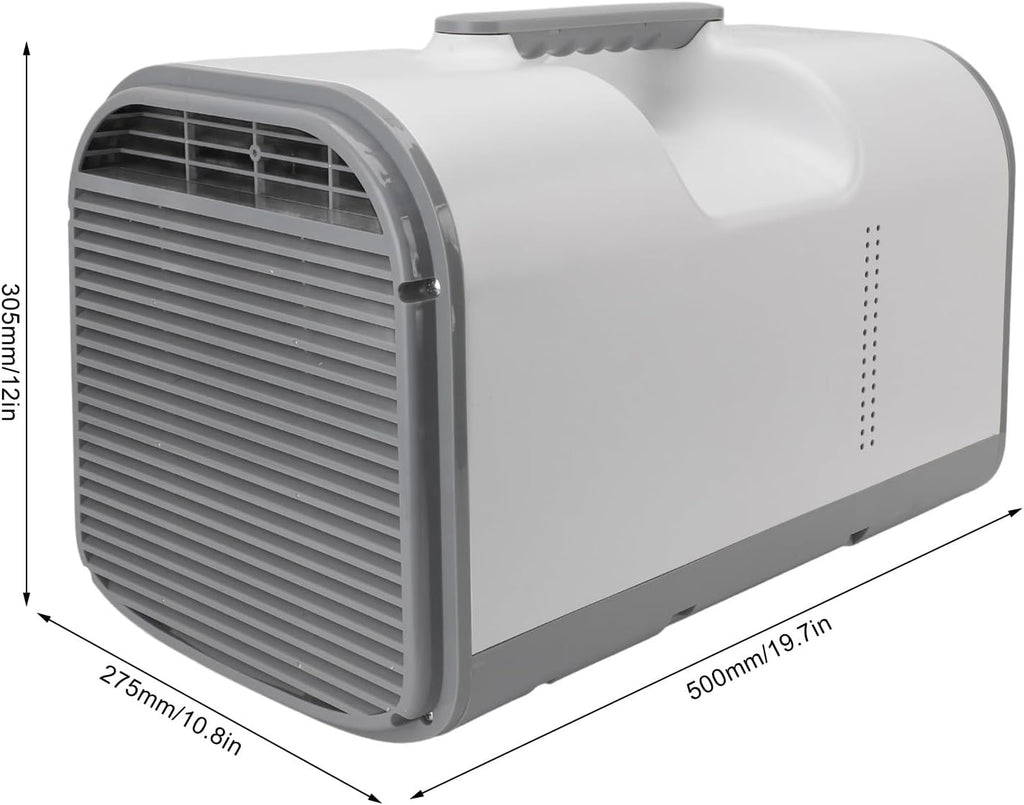  SIXRUN Climatiseur Portable, 4500BTU 420W Ventilateur De Refroidissement Avec Commande Vocale, Télécommande, Pour Camping Caravane Chambre (Prise UE 220V)