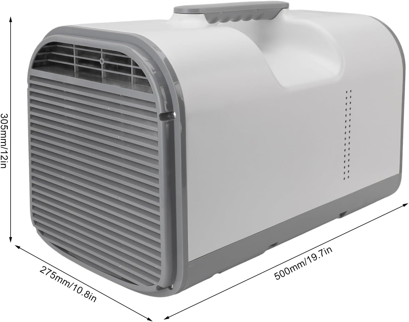  SIXRUN Climatiseur Portable, 4500BTU 420W Ventilateur De Refroidissement Avec Commande Vocale, Télécommande, Pour Camping Caravane Chambre (Prise UE 220V)