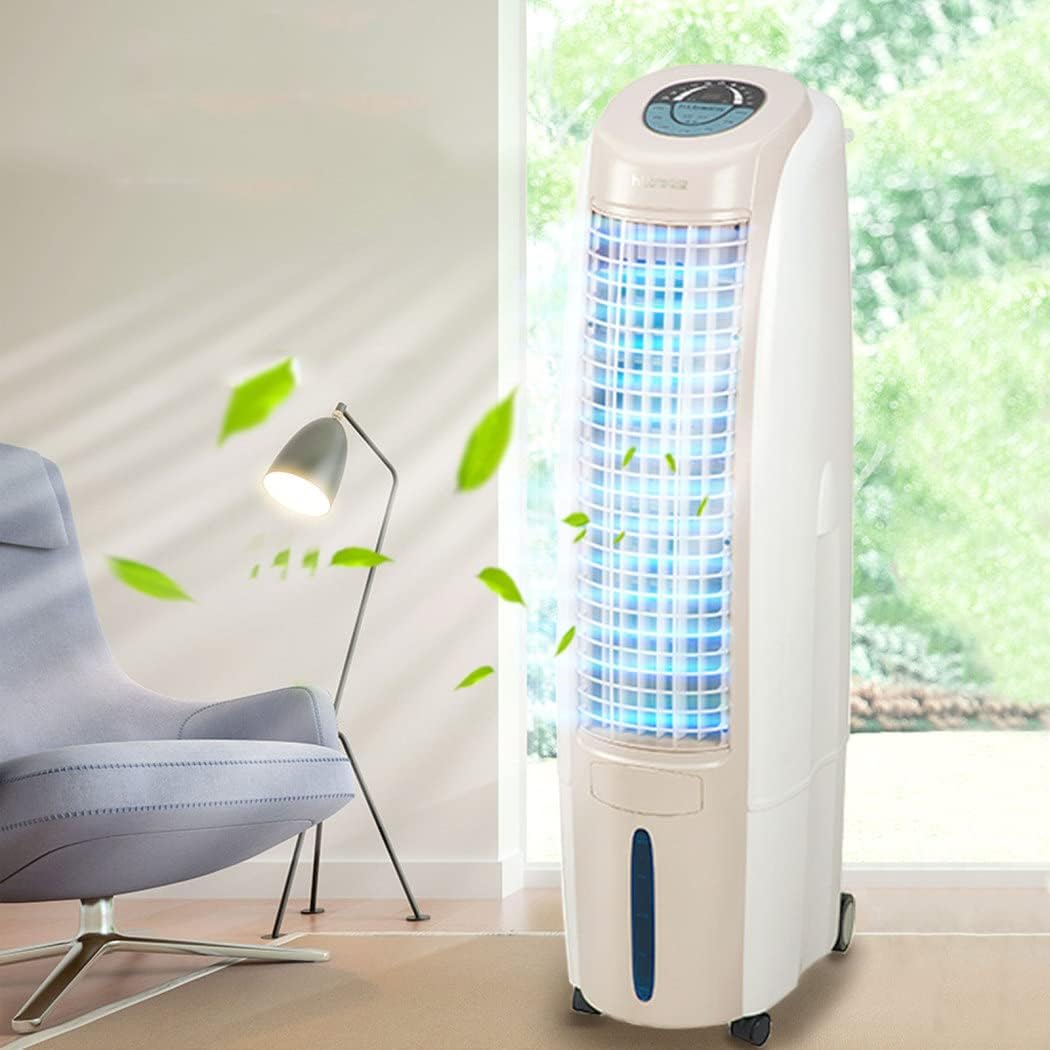  Refroidisseur D'air Mobile 30L, 3 En 1 Climatiseur Portable Ventilateur Purificateur Humidificateur Avec Roues, Ventilateur Purificateur Humidificateur Silencieux 3 Vitesses, Pour Maison