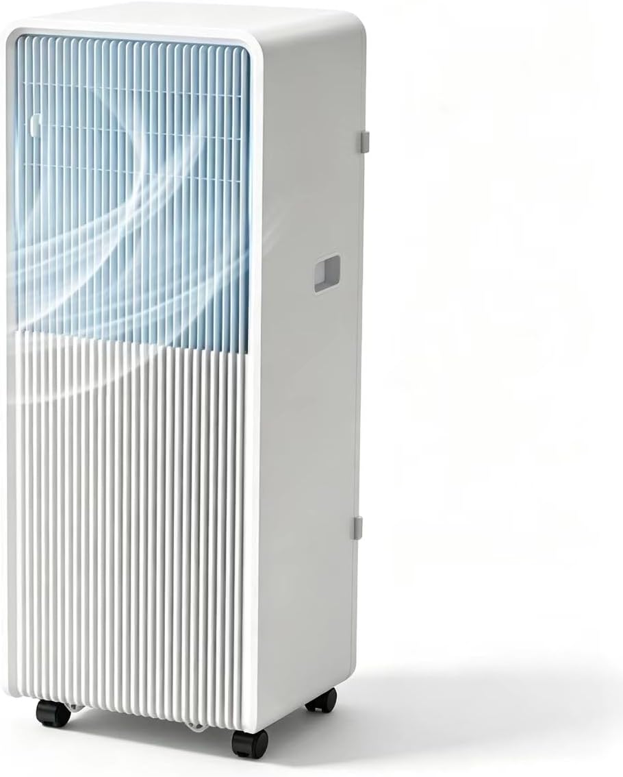  Climatiseur Portable 10000 BTU Refroidissement, Déshumidificateur Et Ventilateur Pour Les Chambres Jusqu'à 500 Sq.Ft, écran Numérique Avec Plusieurs Modes De Vitesse