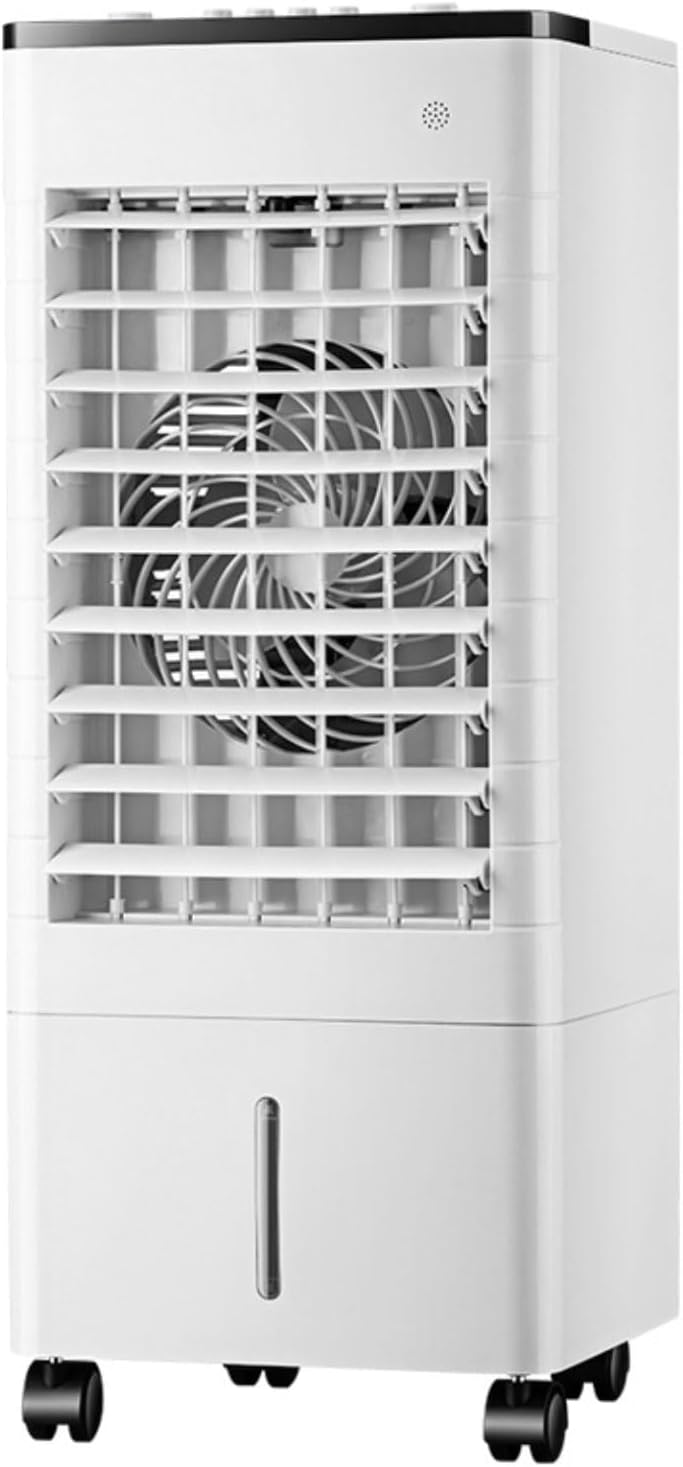 GENERIC Refroidisseur D’air évaporatif Portable Avec Réservoir D’eau De 9 Litres, 4 Boîtes De Refroidissement, Ventilateur D’oscillation à 90° Et 3 Niveaux De Vitesse – Idéal Pour La Chambre à Coucher, Le Bur