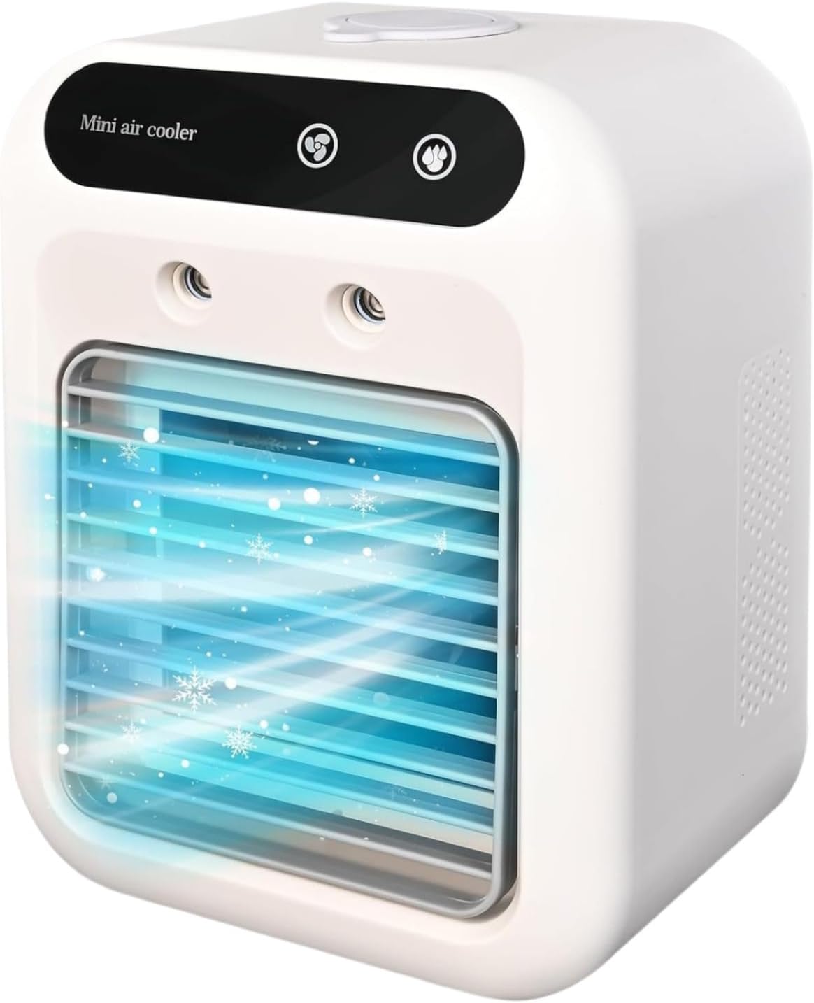  Mini Climatiseur Mobile USB, Ventilateur Climatiseur Silencieux Avec Refroidissement Rapide, Réservoir 500 Ml, Deux Vitesses Et Modes Brumisation Pour Chambre, Bureau, Maison