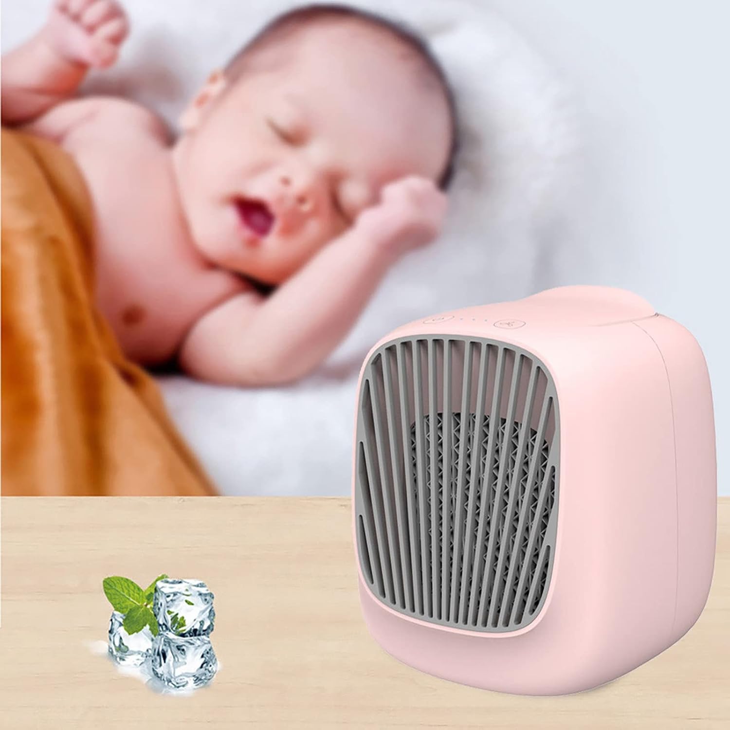  DieffematicKTY Climatiseur Mobile Air Conditioner Air Cooler Fan Water Mist Fan Portable Air Conditioner Fan Mini Office Desktop Humidifier Electric Cooling Fan Cooler