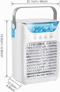  Humidificateur Climatiseur Portable 4 En 1, Ventilateur De Table Avec 700ml, Brume Froide 2, 3 Temps Automatique, 7 Couleurs Veilleuse