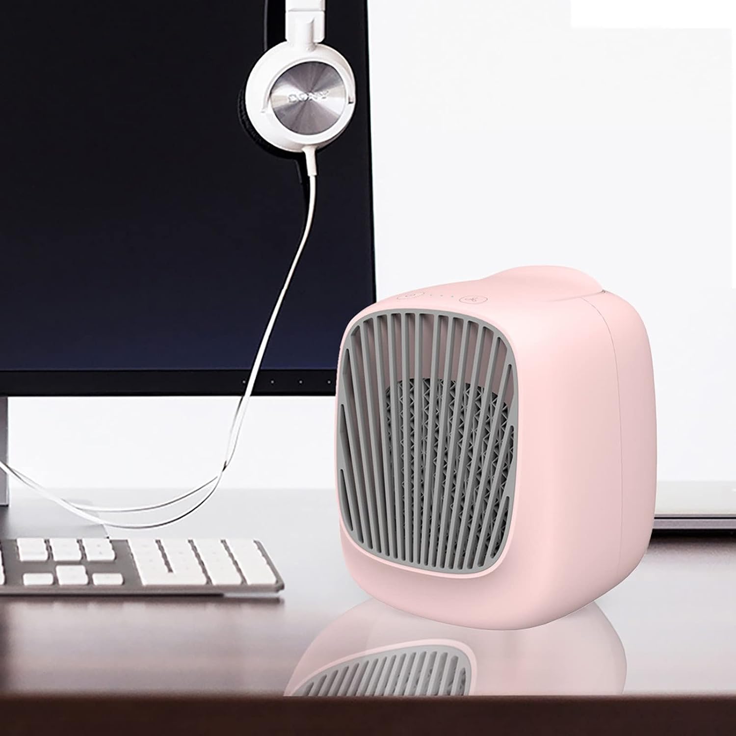  DieffematicKTY Climatiseur Mobile Air Conditioner Air Cooler Fan Water Mist Fan Portable Air Conditioner Fan Mini Office Desktop Humidifier Electric Cooling Fan Cooler