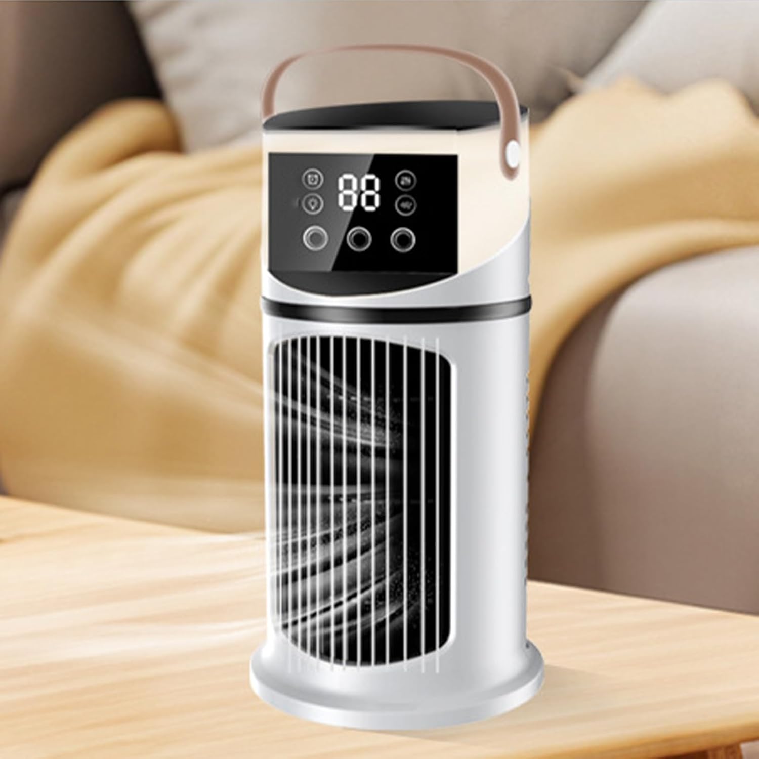  Climatiseur Ventilateur,Climatiseur Mobile Pour Intérieur - Réglable Avec Éclairage LED Pour Chambre Bureau Dortoir Sommeil Et Travail