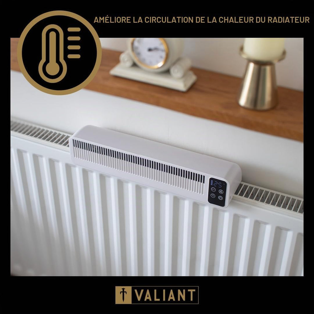  Valiant Ventilateur De Radiateur Triple Ventilateur Booster De Chaleur, Silencieux, Rechargeable, Ajustement Magnétique