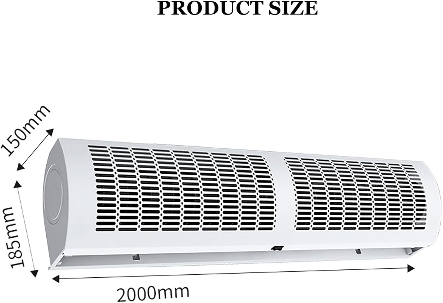  Machine À Rideau D'air Ultra-Mince Et Silencieuse Commerciale, Machine À Rideau D'air Blanc Avec Télécommande, Ventilateur Mural, Froid Chaud, Adapté à La Maison, Au Bureau Et à (Size:120CM)
