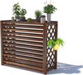 GENERIC Cache-climatiseur En Bois Avec Volets - Enceinte Extérieure Autoportante Pour équipement, Protection élégante Pour Climatiseur Et Poubelle, Décoration Intérieure/extérieure (Dimensions : 100