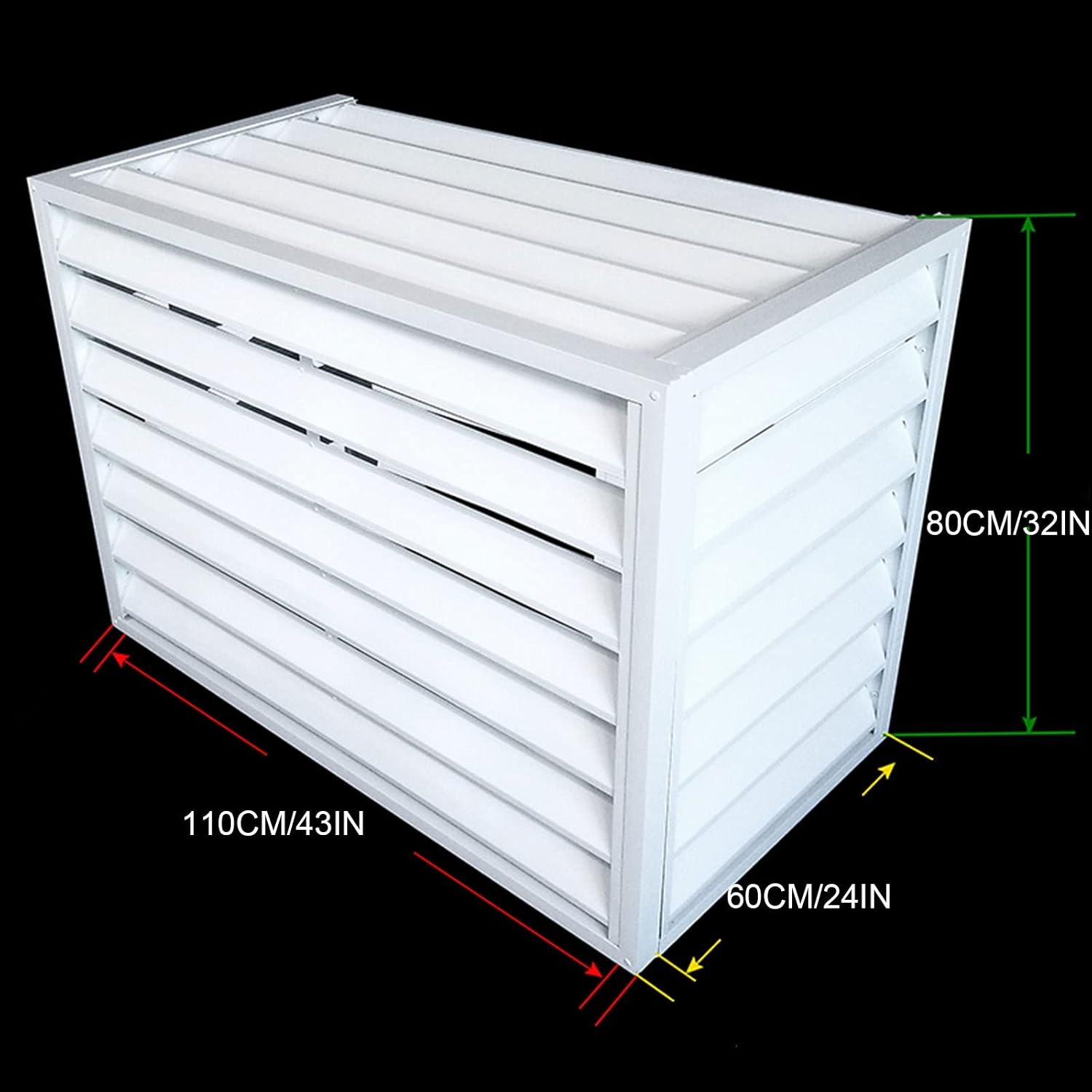 GENERIC Housse En Aluminium De Qualité Supérieure Pour Climatiseur - Protection Hivernale Pour Unités Extérieures - Résistante Aux Intempéries - Utilisation En Intérieur/extérieur - Finition Blanche élégante
