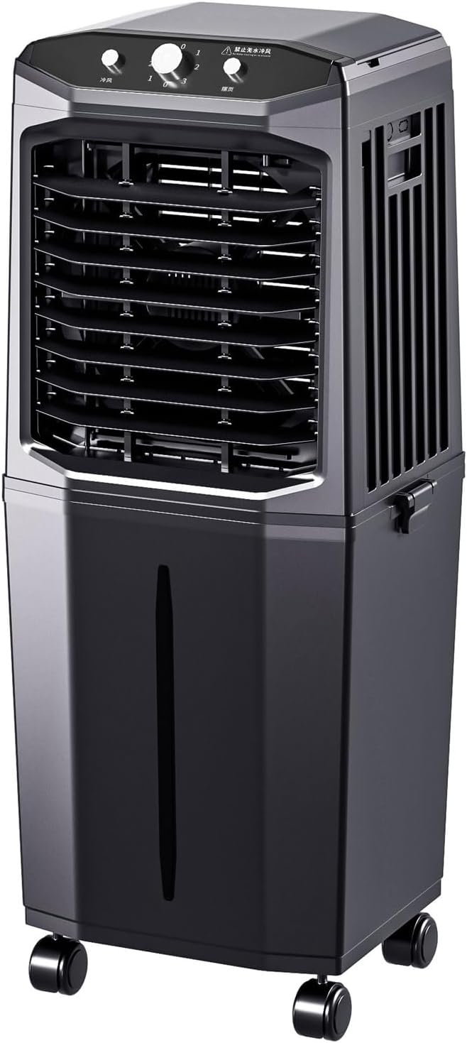  Climatiseur Portable, Rafraîchisseur D'air Par évaporation, Sans Fenêtre, Avec Réservoir Amovible De 60 L, Oscillation à 120°, Ultra Silencieux Pour Appartement, Garage Ou Extérieur.