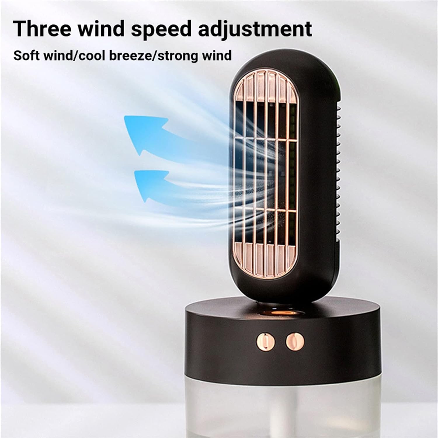  DieffematicKTY Climatiseur Mobile Portable Rechargeable Water Cooling Fan With Air Humidifier Surface Mist Air Conditioning Fan (Color : White)
