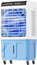 GENERIC Refroidisseur D'air Portable Avec 3 Vitesses, Grand Réservoir D'eau Et Batterie à Glace.120° Pivotant, Fonctionnement Calme 36dB.Idéal Pour La Chambre à Coucher, Le Bureau Ou La Terrasse.Mouvement Fac