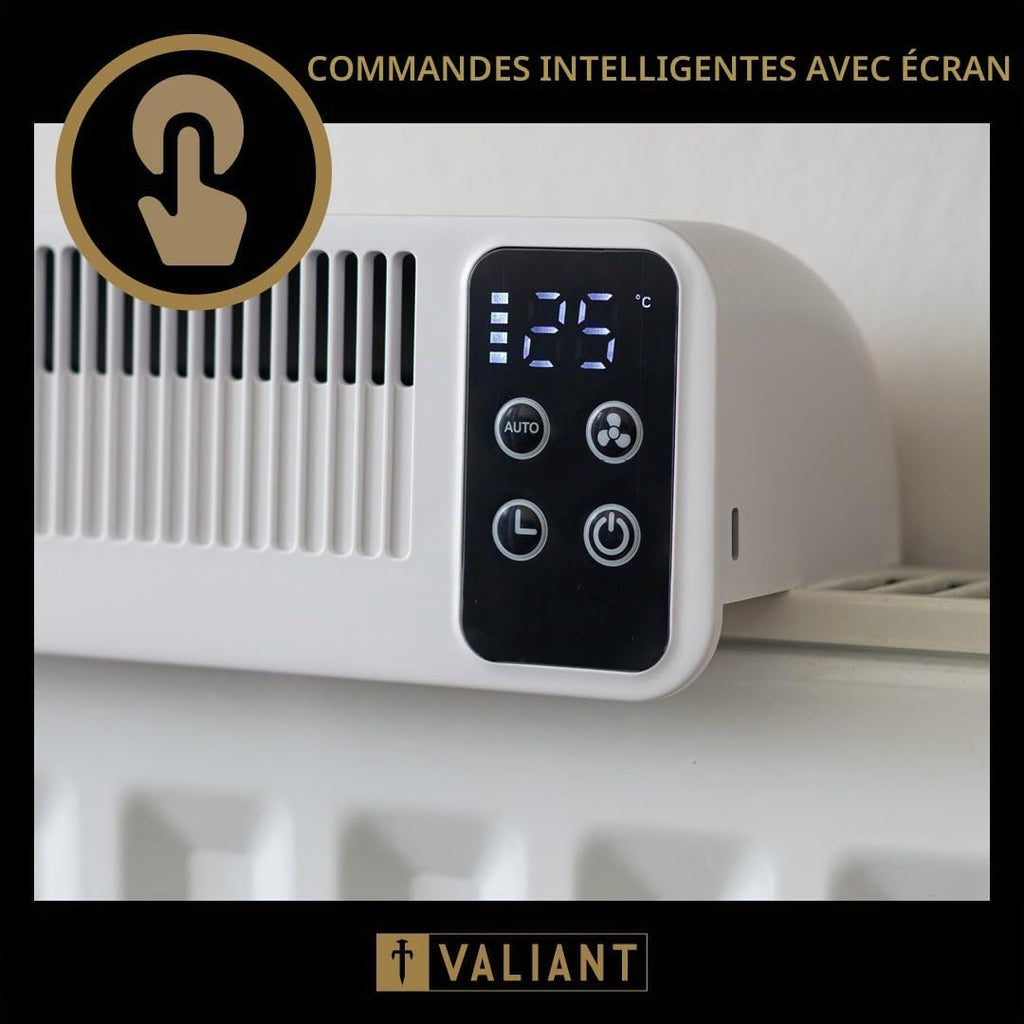  Valiant Ventilateur De Radiateur Triple Ventilateur Booster De Chaleur, Silencieux, Rechargeable, Ajustement Magnétique