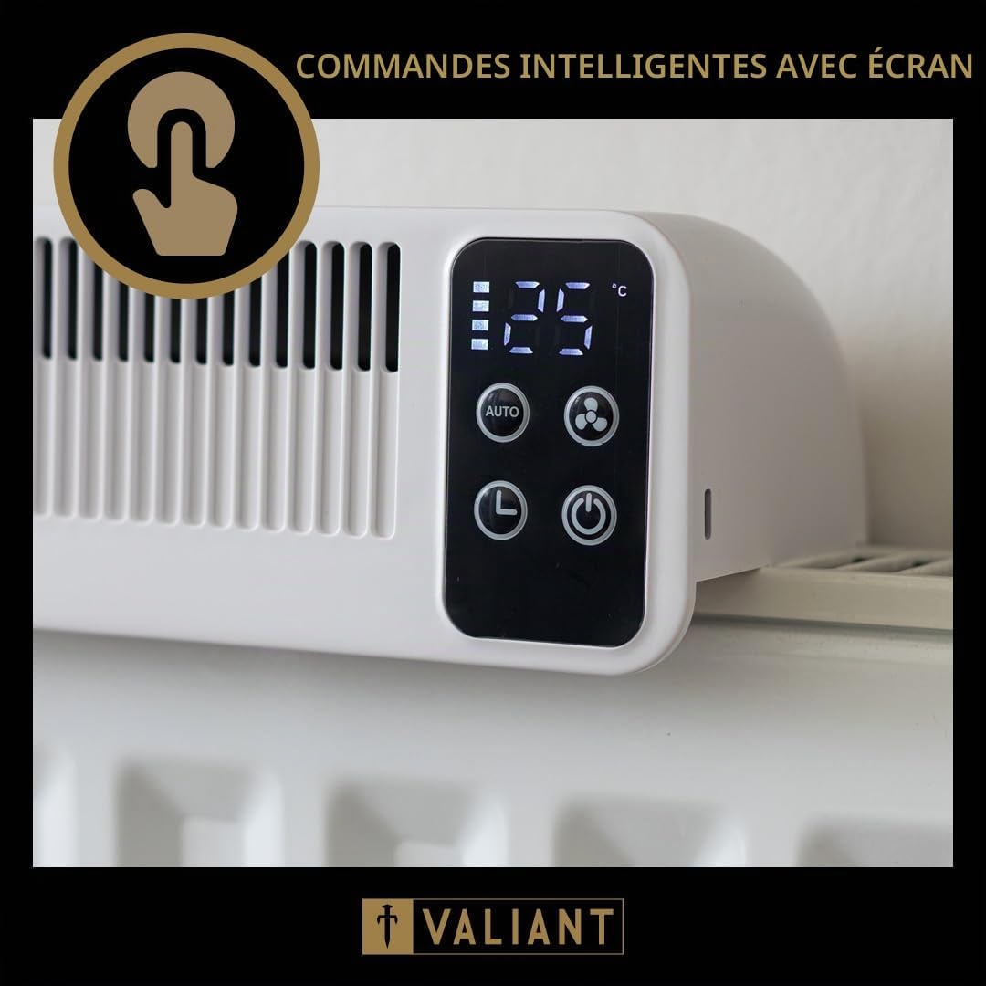  Valiant Ventilateur De Radiateur Triple Ventilateur Booster De Chaleur, Silencieux, Rechargeable, Ajustement Magnétique