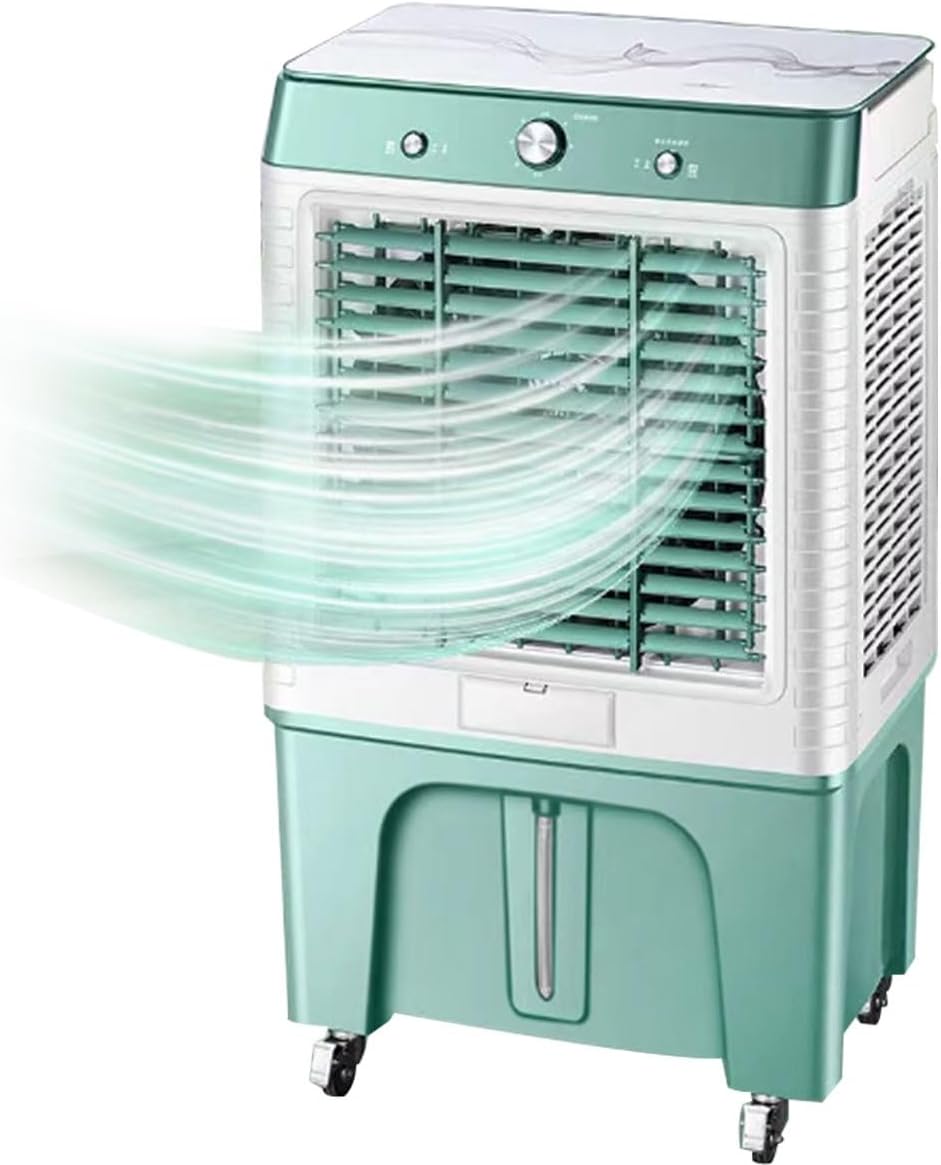  Refroidisseur D'air Par évaporation Swamp Cooler, 3500CFM Avec Réservoir D'eau De 60 L, 3 Vitesses De Vent, Climatiseur Portable For Intérieur Et Extérieur
